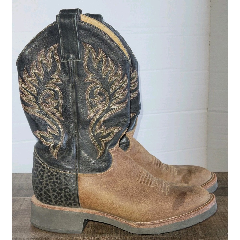 Justin Mens Paluxy Tekno‎ Crepe Brown Western Boots 5018 6.5B